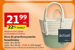 Auchan Kosz do przechowywania bawełniany 35 x 32 cm Actuel oferta