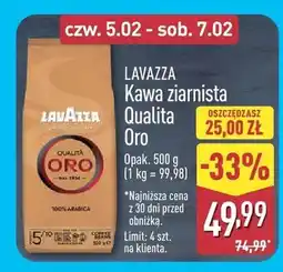 ALDI Kawa ziarnista Qualita Oro oferta