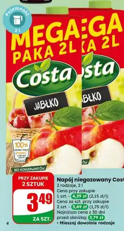 Dino Napój niegazowany Costa Jabłko oferta