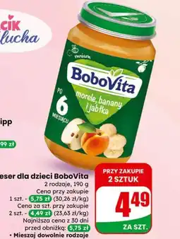 Dino Deser dla dzieci BoboVita (morele, banany, jabłka) oferta