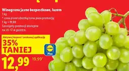 Lidl Winogrona jasne bezpestkowe, luzem oferta