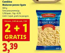 Lidl Makaron penne rigate Combino oferta
