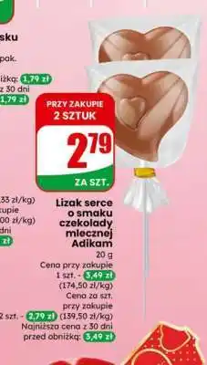 Dino Lizak serce o smaku czekolady mlecznej Adikam oferta
