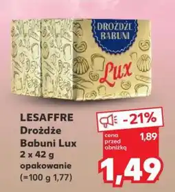 Kaufland LESAFFRE Drożdże Babuni Lux 2 x 42 g opakowanie oferta