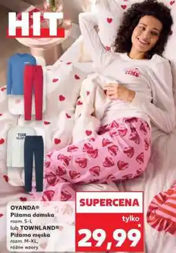 Kaufland OYANDA Piżama damska rozm. S-L lub TOWNLAND Piżama męska rozm. M-XL, różne wzory oferta