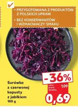 Kaufland Surówka z czerwonej kapusty z jabłkiem 100 g oferta