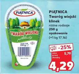 Kaufland PIĄTNICA Twaróg wiejski klinek oferta