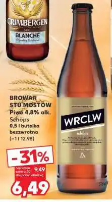 Kaufland BROWAR STU MOSTÓW Piwo 4,8% alk. Schöps, 0,5 l butelka bezzwrotna oferta