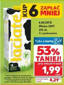 Kaufland ŁACIATE Mleko UHT 2 % tl oferta