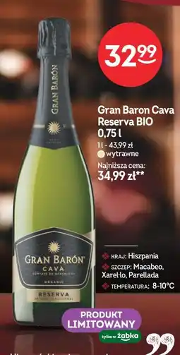 Żabka Gran Baron Cava Reserva BIO oferta