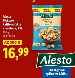 Lidl Alesto Pistacje kalifornijskie niesolone, XXL oferta