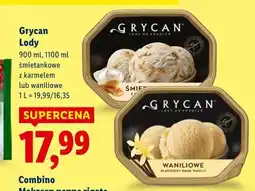 Lidl Grycan Lody śmietankowe z karmelem lub waniliowe oferta