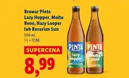 Lidl Browar Pinta Lazy Hopper, Molto Bene, Hazy Looper lub Bavarian Sun oferta