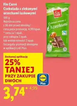 Lidl Fin Carré Czekolada z siekanymi orzechami laskowymi oferta