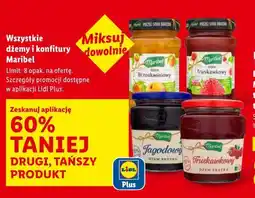 Lidl Maribel Dżemy i konfitury (brzoskwiniowy, truskawkowy, jagodowy, truskawkowy ekstra) oferta
