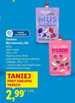 Lidl Owolovo Mus owocowy, XXL oferta