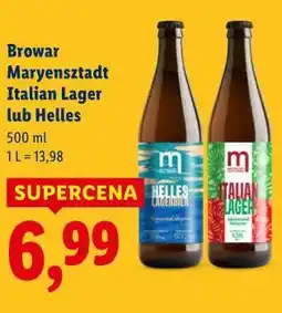 Lidl Browar Maryensztadt Italian Lager lub Helles oferta