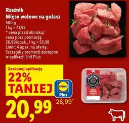 Lidl Rzeźnik Mięso wołowe na gulasz oferta