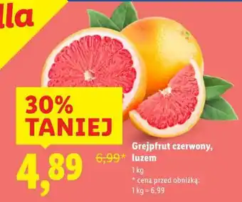 Lidl Grejpfrut czerwony, luzem oferta