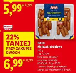 Lidl Pikok Kiełbaski drobiowe oferta