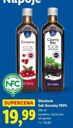 Lidl Oleofarm Sok tłoczony 100% oferta