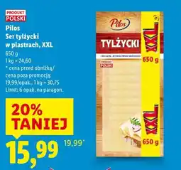 Lidl Pilos Ser tylycki w plastrach, XXL oferta