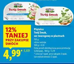 Lidl Piątnica Twój Smak, ser twarogowy w plastrach oferta