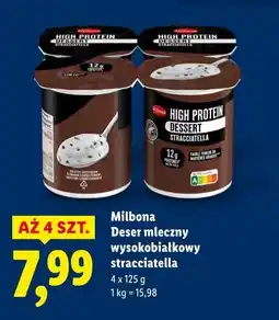Lidl Milbona Deser mleczny wysokobiałkowy stracciatella oferta