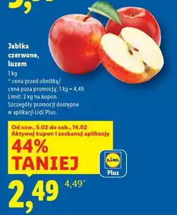 Lidl Jabłka czerwone, luzem oferta