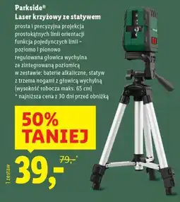 Lidl Parkside Laser krzyżowy ze statywem oferta