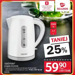 Selgros Czajnik elektryczny Zelmer oferta