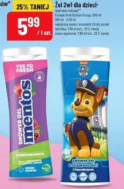 Polomarket Żel 2w1 dla dzieci (wybrane rodzaje, Mentos, Psi Patrol) oferta