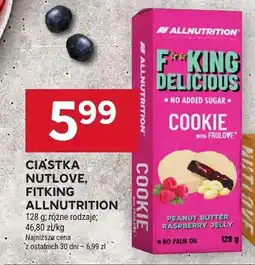 Stokrotka Ciastka Nutlove Fitking Allnutrition cookie masło orzechowe malina oferta
