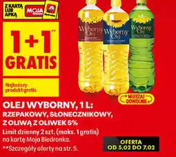 Biedronka Olej Wyborny, 1 l - rzepakowy, słonecznikowy, z oliwą z oliwek 5% oferta