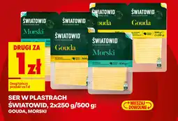 Biedronka Ser w plastrach Światowid, 2x250g/500g: Gouda, Morski oferta