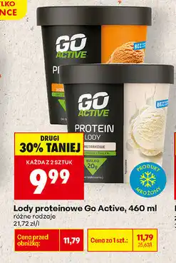 Biedronka Lody proteinowe Go Active, 460 ml, różne rodzaje oferta