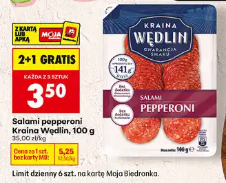 Biedronka Salami pepperoni Kraina Wędlin oferta