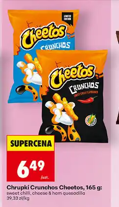 Biedronka Chrupki Crunchos Cheetos, 165g (sweet chilli, cheese & ham quesadilla) oferta
