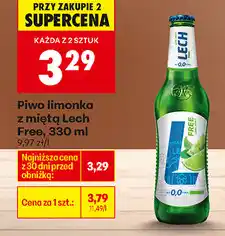 Biedronka Piwo limonka z miętą Lech Free oferta