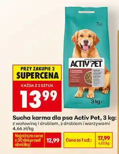 Biedronka Sucha karma dla psa Activ Pet oferta