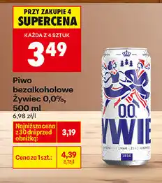 Biedronka Piwo bezalkoholowe Żywiec 0,0% oferta