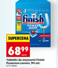 Biedronka Tabletki do zmywarki Finish Poweress Lemon, 90 szt oferta