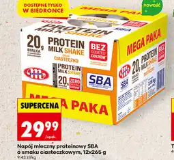 Biedronka Napój mleczny proteinowy SBA o smaku ciasteczkowym oferta