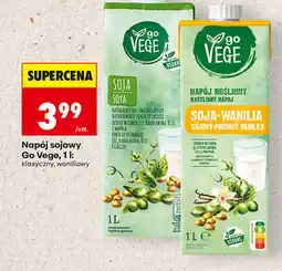 Biedronka Napój sojowy Go Vege, 1 l: klasyczny, waniliowy oferta