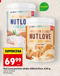 Biedronka Nut Love protein shake AllNutrition, 630 g: różne rodzaje oferta