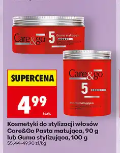 Biedronka Kosmetyki do stylizacji włosów Care&Go Pasta matująca, 90 g lub Guma stylizująca, 100 g oferta