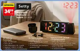 Biedronka Setty Powerbank, słuchawki lub budzik LED RGB oferta