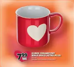Stokrotka Market Kubek ceramiczny białe serce Vetro-Plus oferta