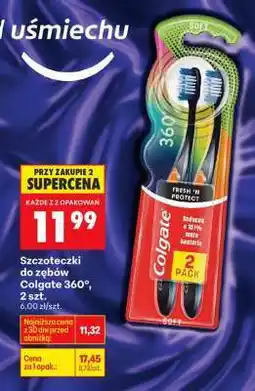 Biedronka Szczoteczki do zębów Colgate 360°, 2 szt oferta