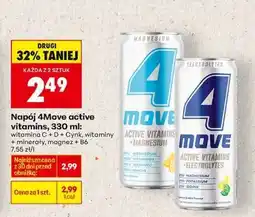 Biedronka Napój 4Move active vitamins, 330 ml oferta